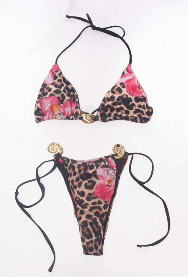 Vintage Rose & Leopard Gold Chain Set