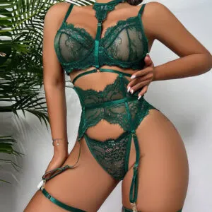 Emerald Temptress High-Waist Set