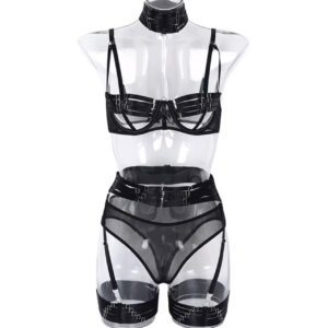 Black Buckle & Chain Bondage Set