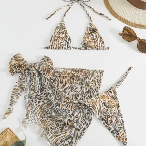 Tan Zebra Print 3-Piece Set